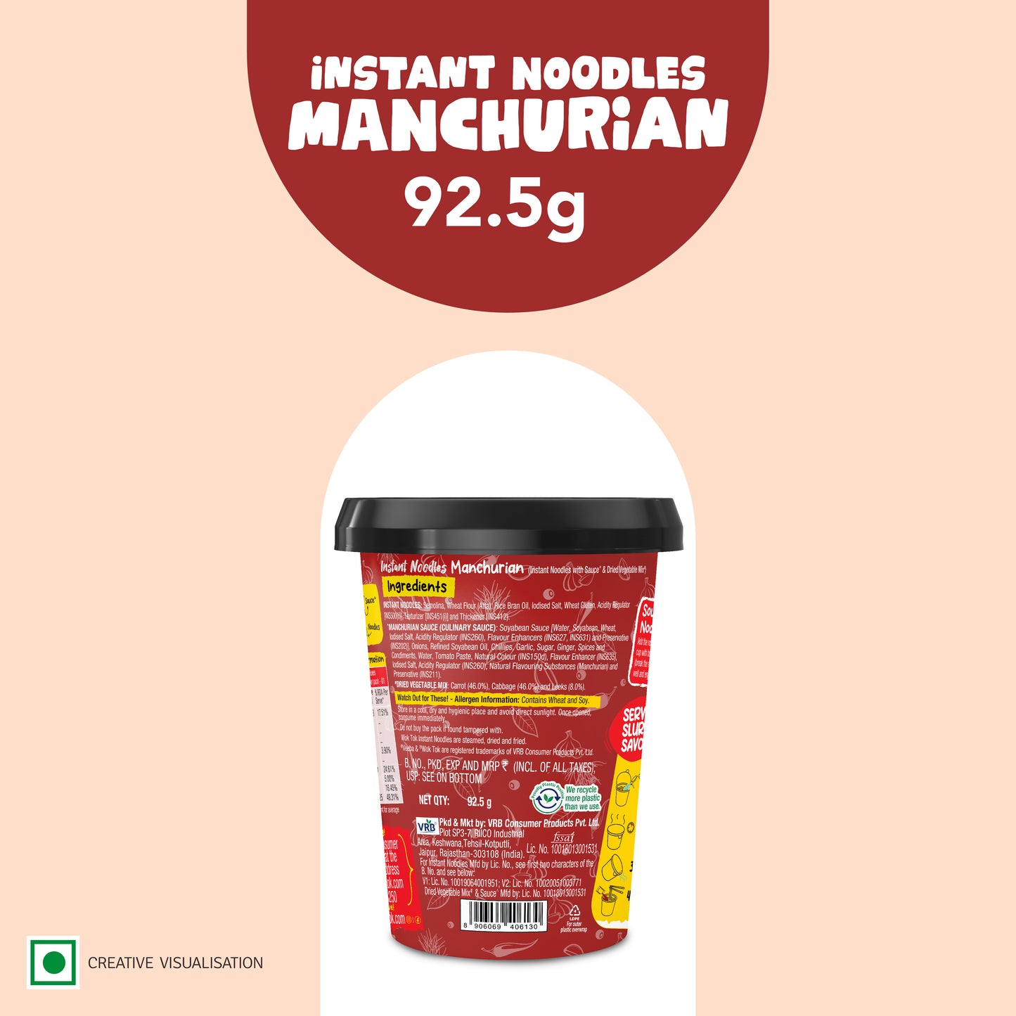 Instant Cup Noodles Manchurian (92.5G)