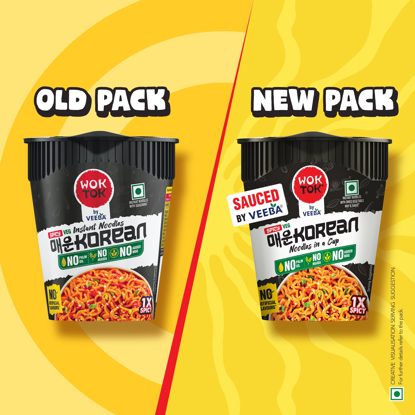 Kup & slurp | Instant Noodles in a Cup Spicy Korean (Pack of 3 x 92.5G)