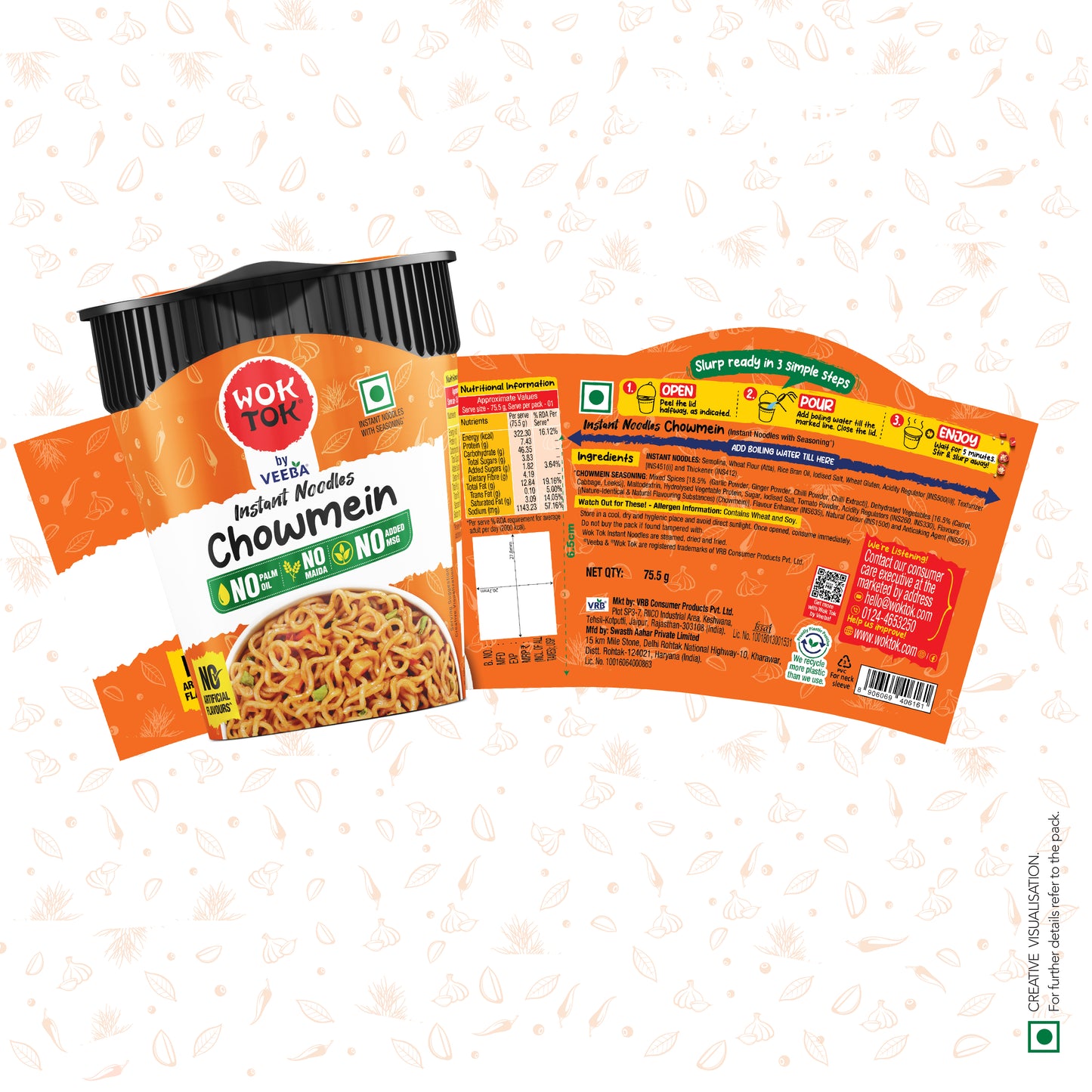 Instant Cup Noodles Chowmein (75.5G)