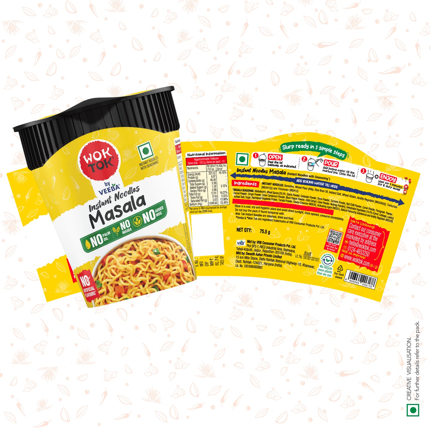 Instant Cup Noodles Masala (75.5G)