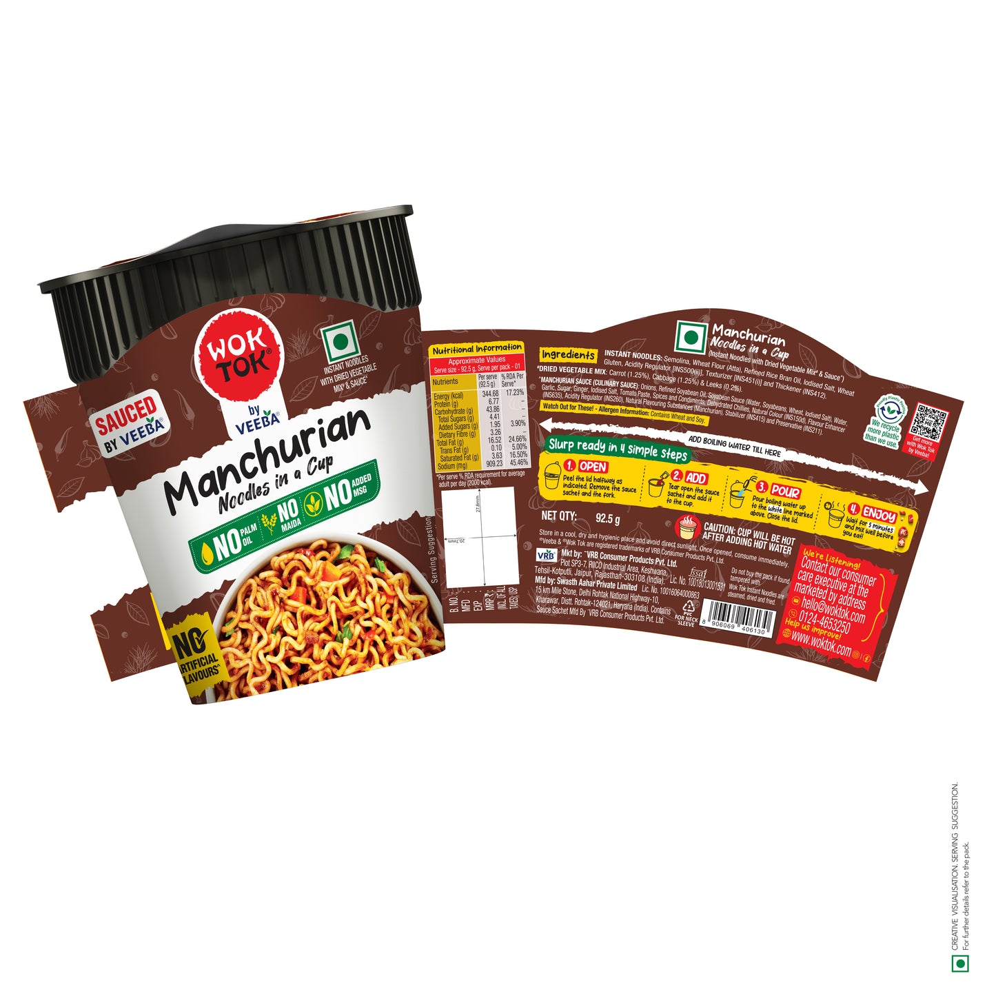 Wok 'N' roll! | Noodles in a Cup (Pack of 3 x 92.5G)