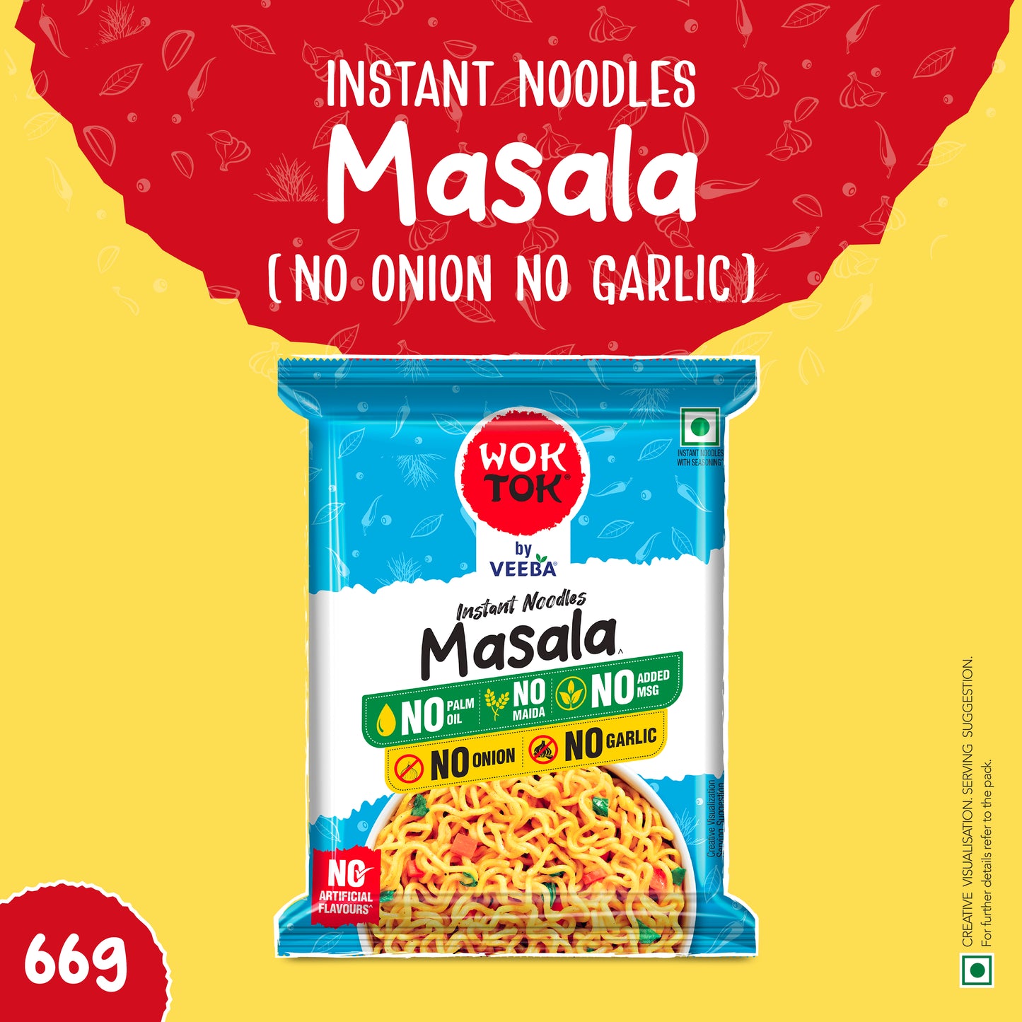 Masala No Onion No Garlic Instant Noodles (66G)